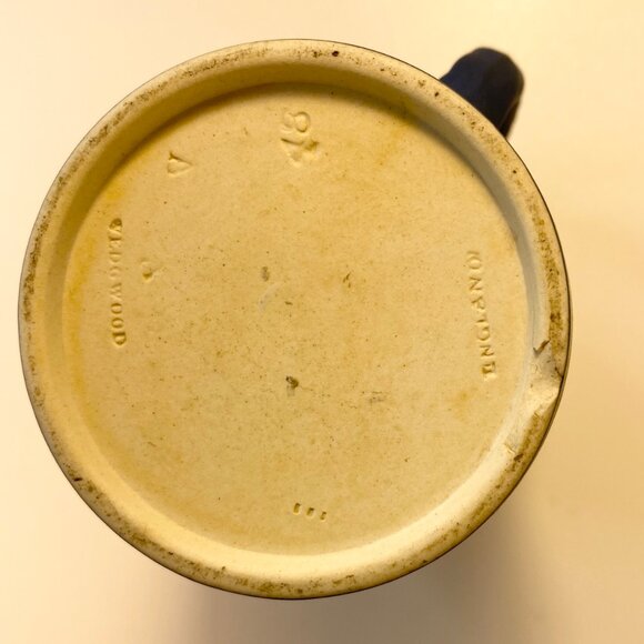 Antique WEDGWOOD Jasperware DEEP BLUE Pitcher 4" Tall 19th Century - Picture 8 of 8